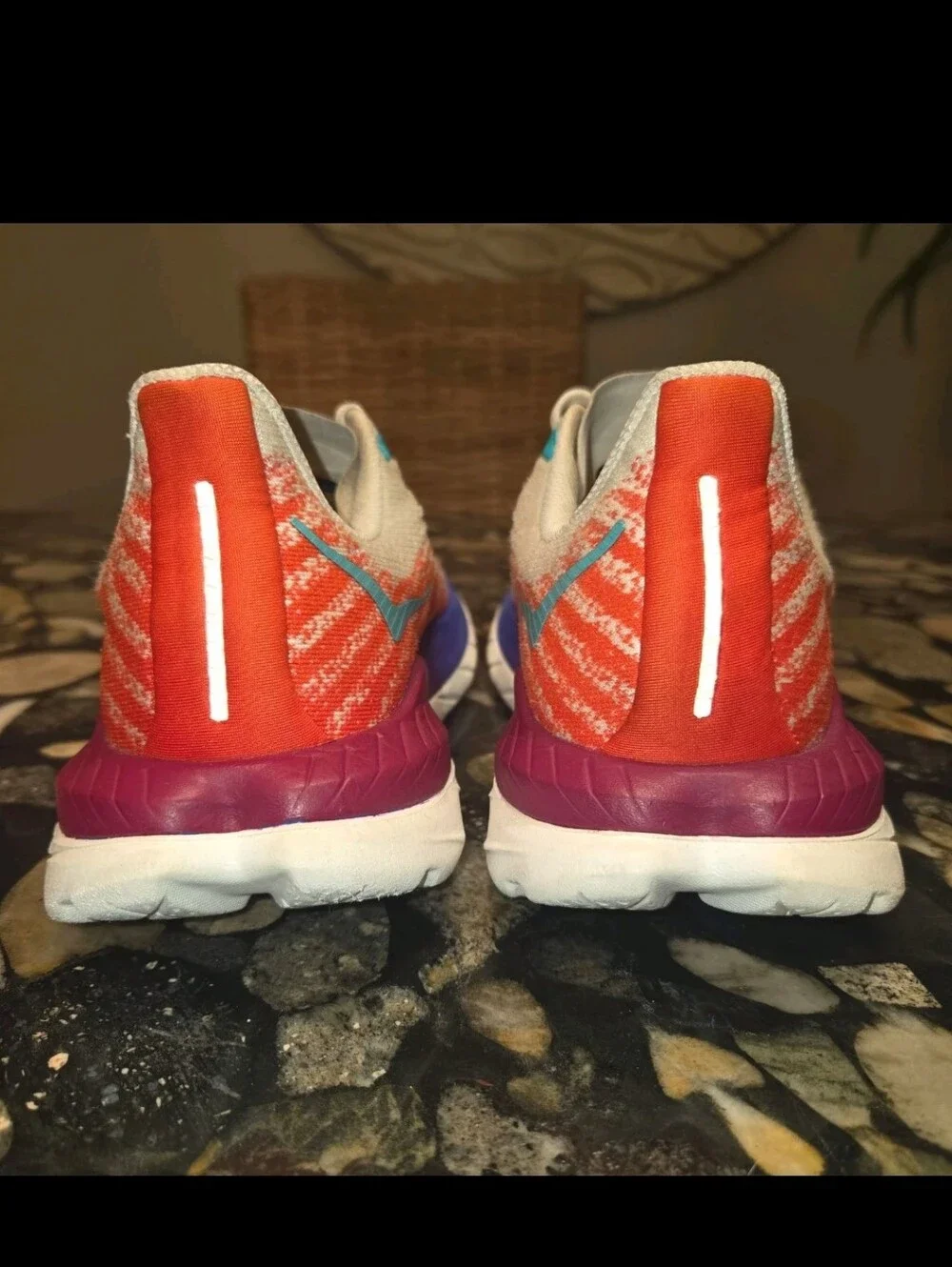 Hoka Mach 5 Running Shoes White Flame PROFLY+ Athletic Sneakers Size 8 B